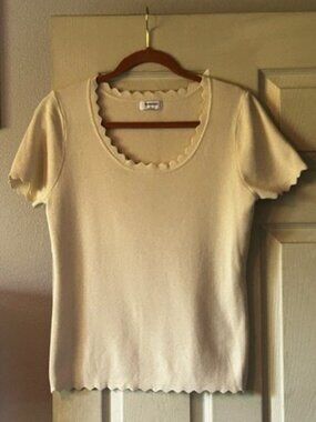 NWOT The Workshop S/S Knit Top - XL